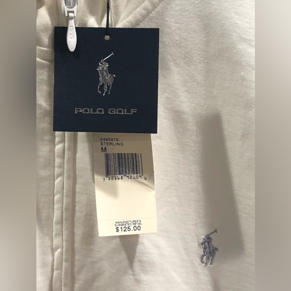 NWT Polo Golf by Ralph Lauren White Full Zip Jacket Sz M - Picture 3 of 7